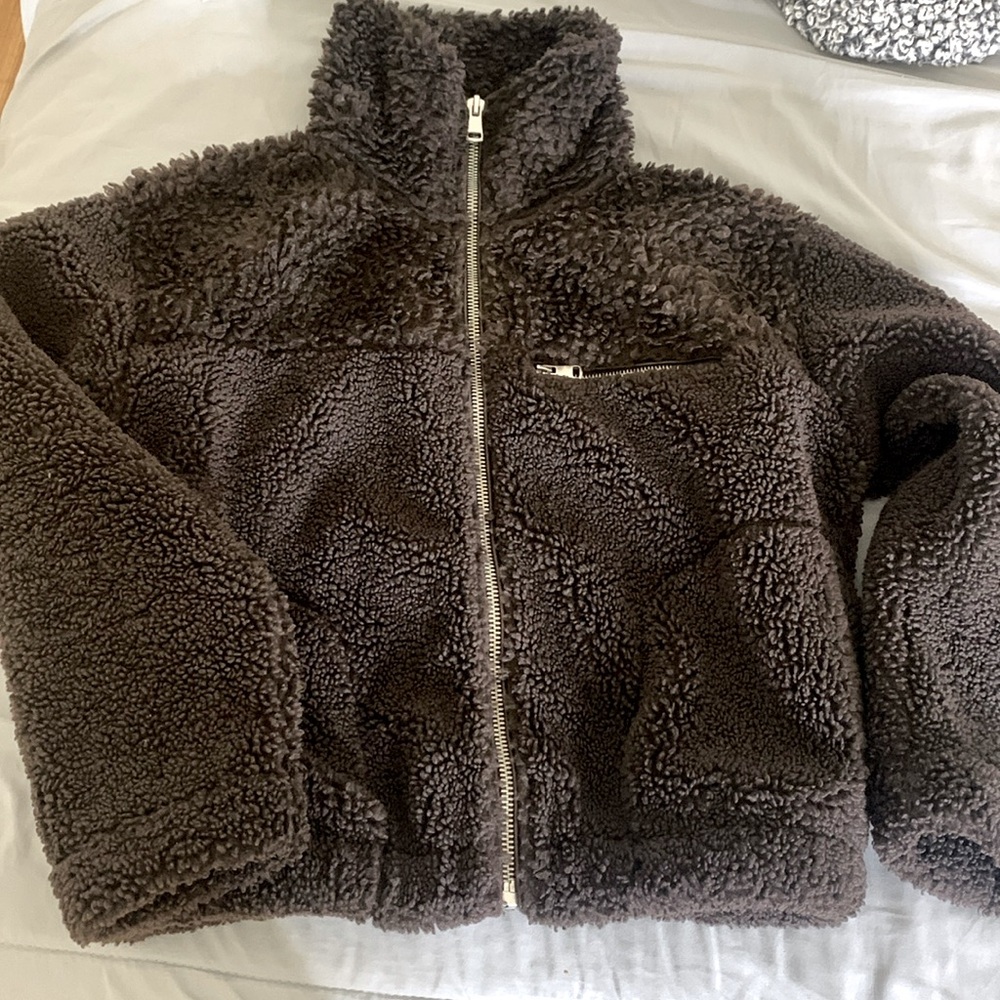 Abercrombie fleece & faux fur jacket